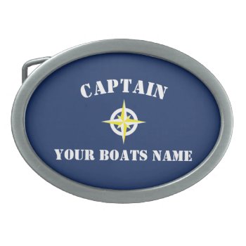 Boat Captain And Ships Compass Belt Buckle by customizedgifts at Zazzle