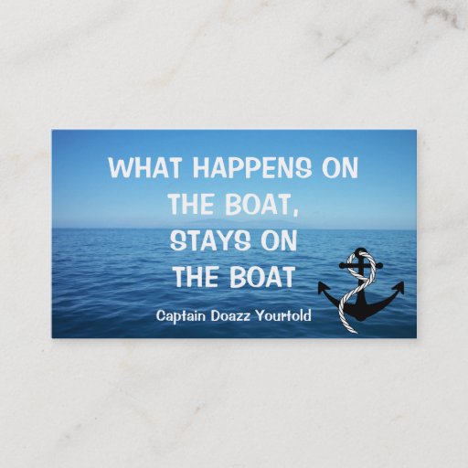 Customizable BOAT CAPTAIN - Business Card Template