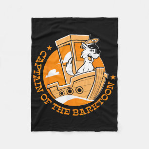 Boat Captain Captain Of The Barktoon Pontoon Dog Fleece Blanket