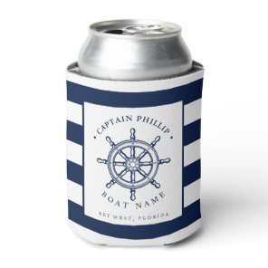 Boat Captain Custom Name Can Cooler