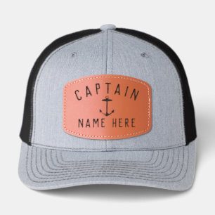 Boat Captain Custom Name Hat Boating Anchor