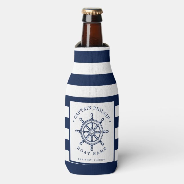 Boat Captain Customized Bottle Cooler (Bottle Front)