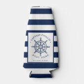 Boat Captain Customized Bottle Cooler | Zazzle