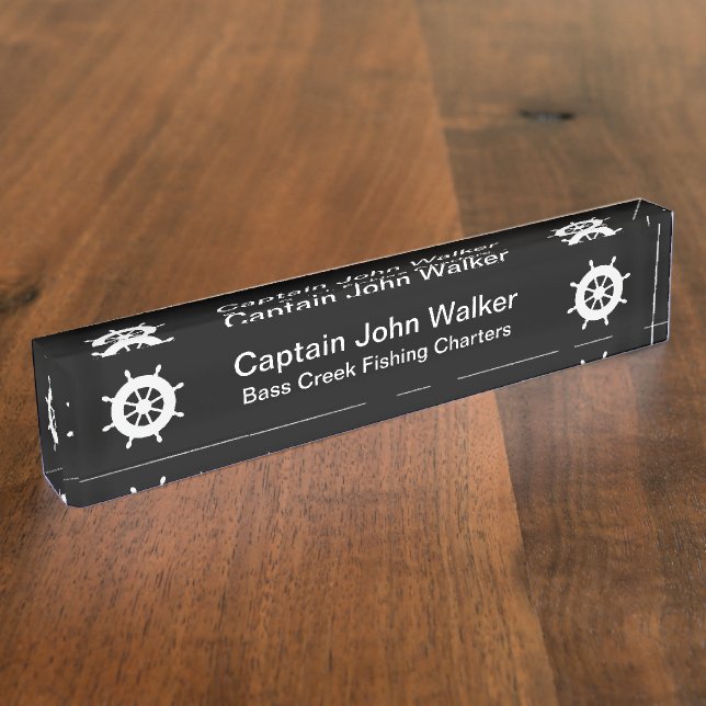 Boat Captain Desk Name Plates (Side)