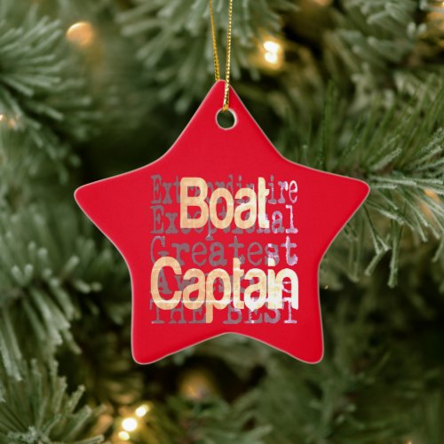 Boat Captain Extraordinaire Ceramic Ornament