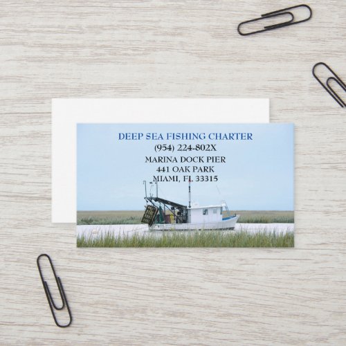 Boat Captain Fishing Charter Services  Business Card