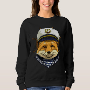 Boat Captain Fox Boat Boat Owners Sailor Fox Sweatshirt