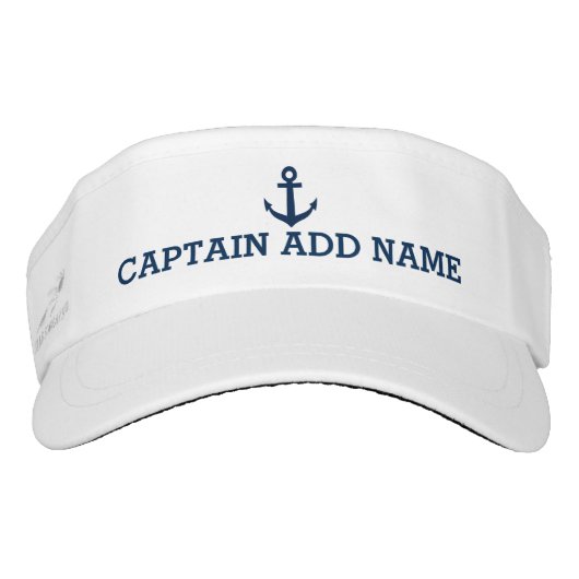 Boat captain hats | nautical anchor sun visor cap (Front)