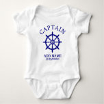 Boat Captain In Training (personalize Name) Light Baby Bodysuit at Zazzle