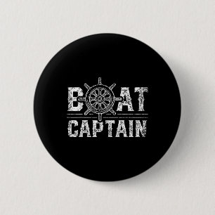 Boat Captain Lover Boat Owner Skipper Ship Button