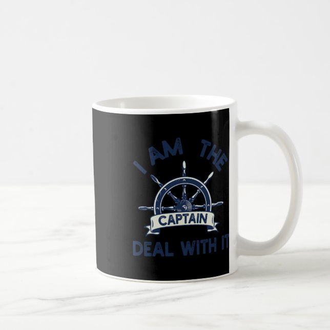 Boat Captain Men Women Funny Boating Sailing Ponto Coffee Mug (Right)