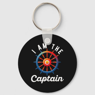 Boat Captain Men Women Funny Boating Sailing Ponto Keychain