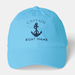 Boat Captain Modern Anchor Custom Hat