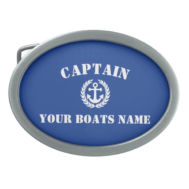 Boat captain nautical anchor belt buckle (Front)
