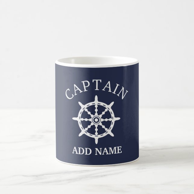 Boat Captain (Personalize Captain's Name) Coffee Mug (Center)