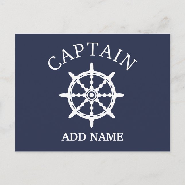 Boat Captain (Personalize Captain's Name) Postcard (Front)