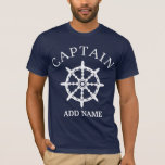 Boat Captain (personalize Captain&#39;s Name) T-shirt at Zazzle