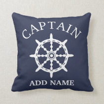 Boat Captain (Personalize Captain's Name) Throw Pillow Boat Captain (Personalize Captain's Name) Throw Pillow