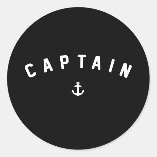 Boat Captain Retro Classic Round Sticker
