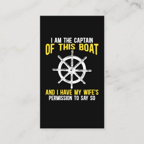 Boat Captain Sailing Skipper Boat Humor Business Card