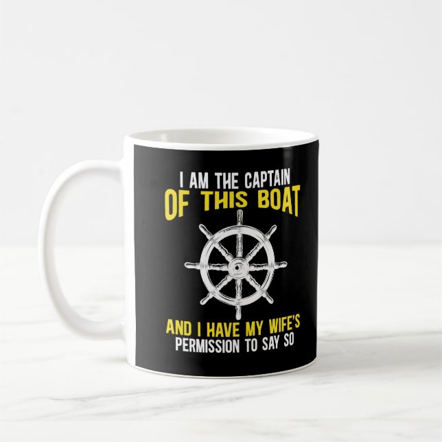 Boat Captain Sailing Skipper Boat Humor Coffee Mug (Left)