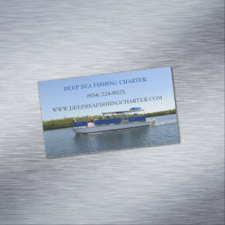 Boat Captain Services Fishing charter Business Card Magnet