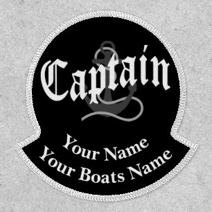 Boat Captain ships anchor custom Patch