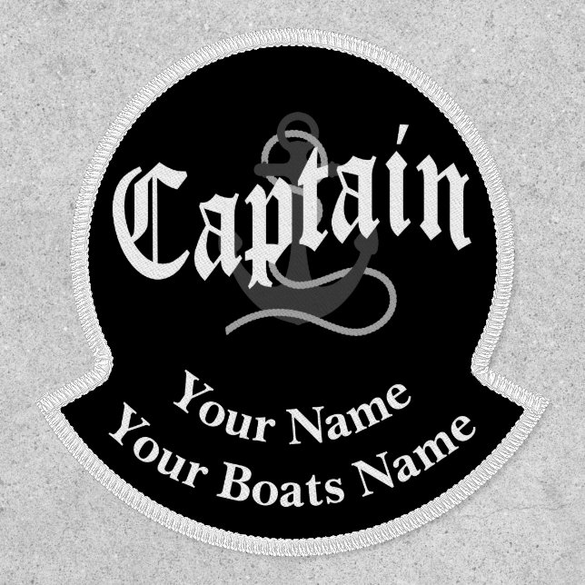 Boat Captain ships anchor custom Patch (Front)