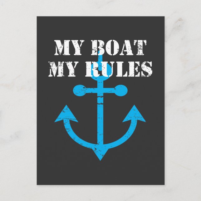 Boat Captain Statement Boating Humor Anchor Postcard (Front)