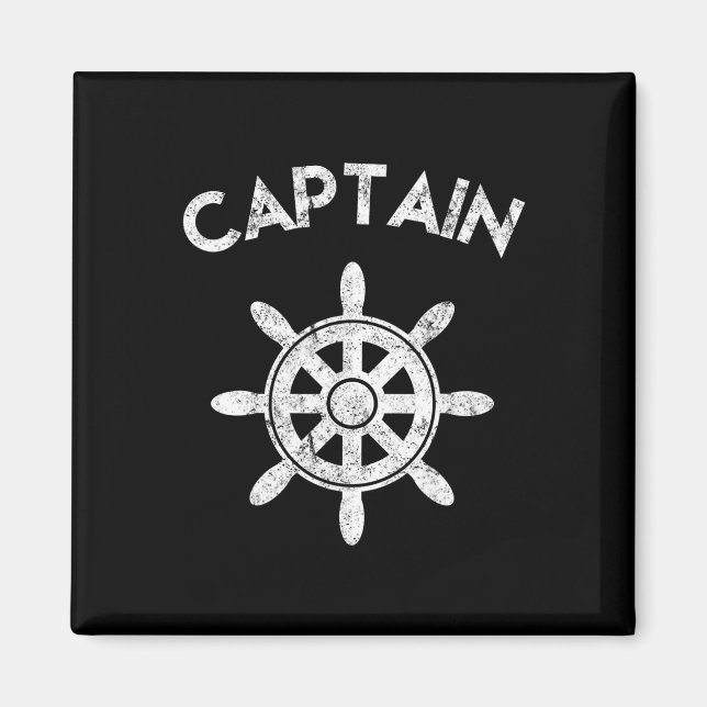 Boat Captain Wheel Sailboat Boating Sailor Gifts  Magnet (Front)