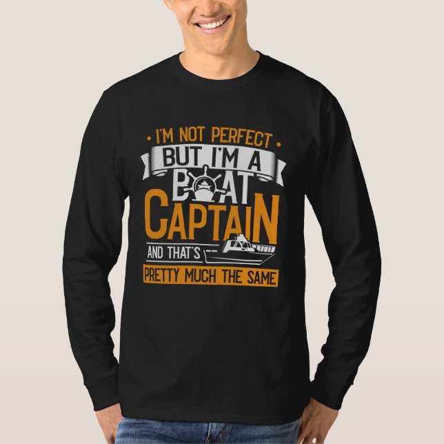 Boat Captain Yacht Boating Accessories for Men T-Shirt (Front)