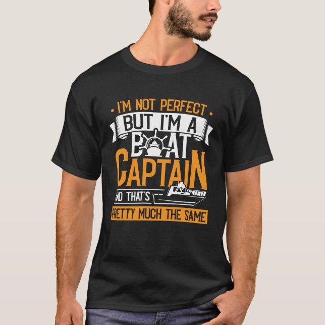 Boat Captain Yacht Boating Accessories for Men T-Shirt (Front)