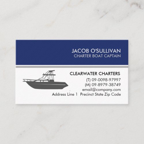 Boat Charter Fishing Business Card