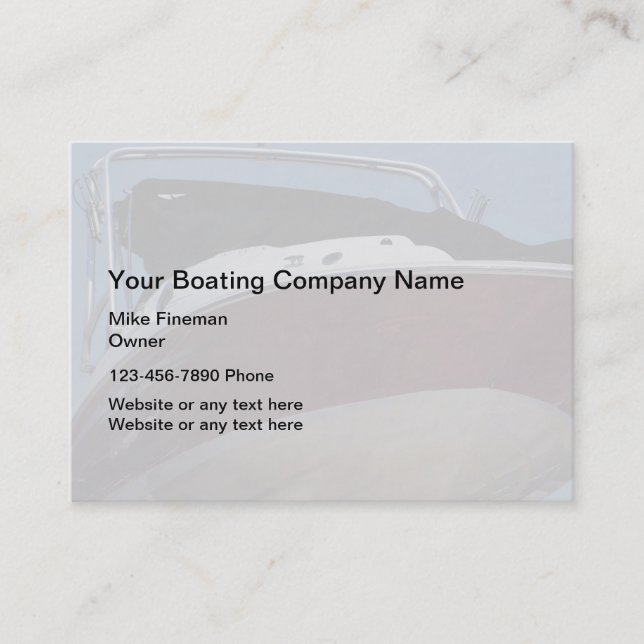 Boat Cleaning Business Cards (Front)