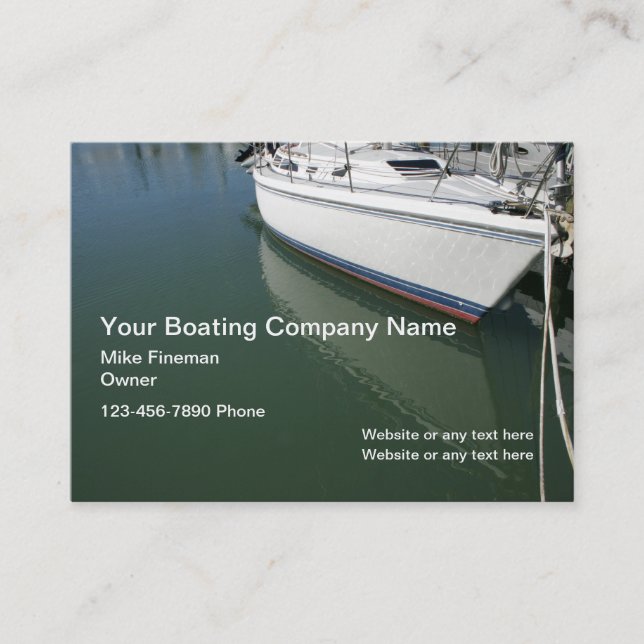 Boat Cleaning Business Cards (Front)