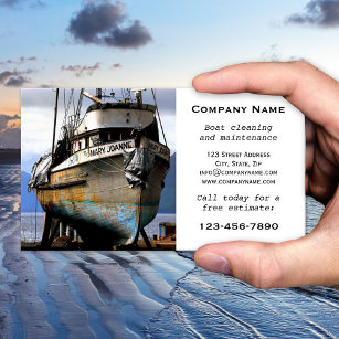 Boat Cleaning Maintenance Business Card