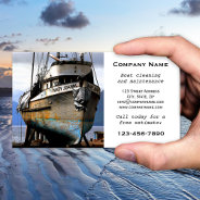 Boat Cleaning Maintenance Business Card at Zazzle