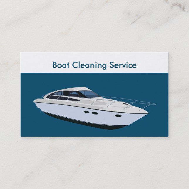 Boat Cleaning Services Business Card (Front)