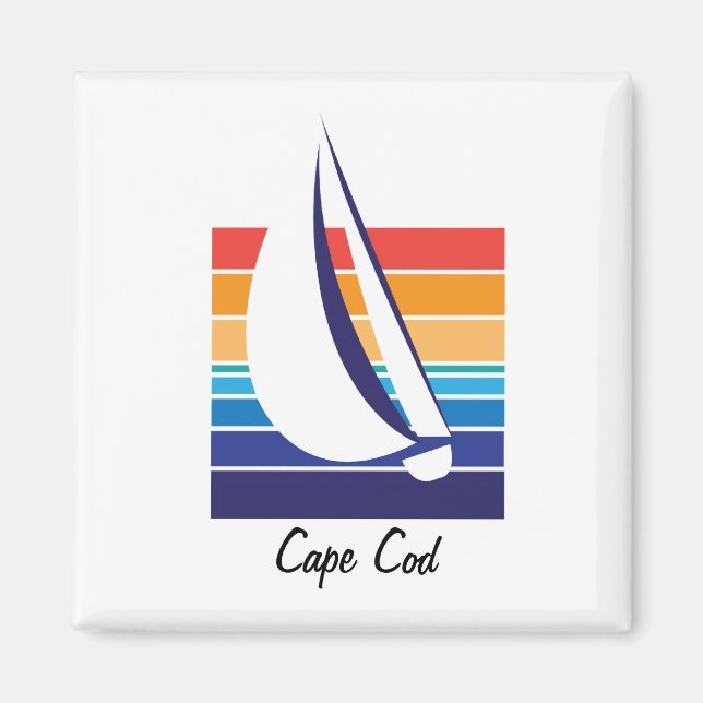 Boat Color Square_Cape Cod magnet (Front)