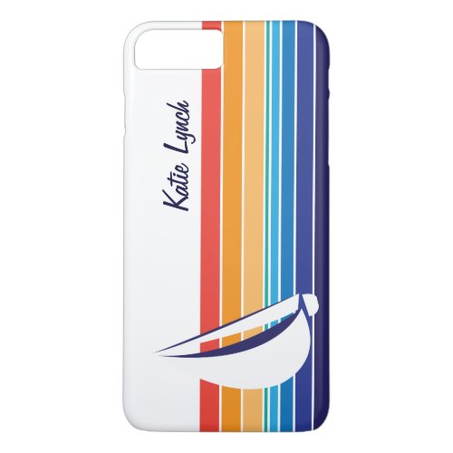Boat Color Square_horizontal hues_personalized iPhone 8 Plus7 Plus Case