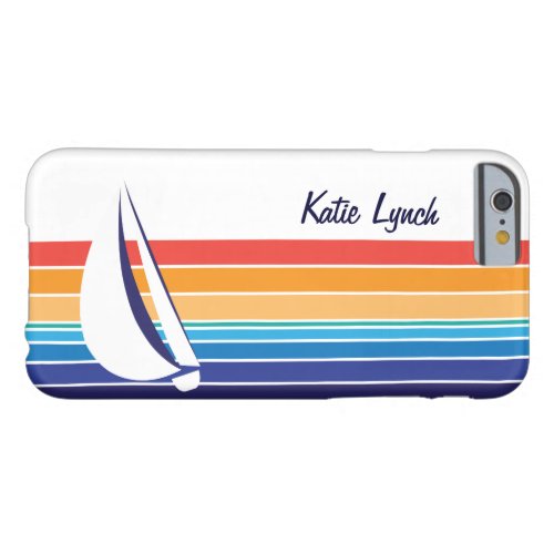 Boat Color Square_horizontal hues_personalized Barely There iPhone 6 Case