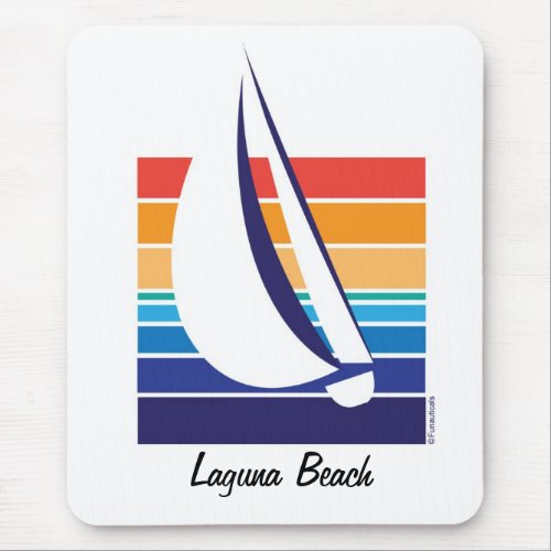 Boat Color Square_Laguna Beach mousepad