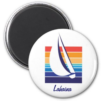 Boat Color Square_lahaina Magnet by FUNauticals at Zazzle