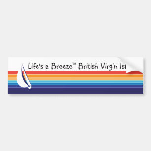Boat Color Square_Life's a Breeze™_BVI Bumper Sticker