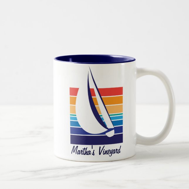 Boat Color Square_Martha's Vineyard Two-Tone Coffee Mug (Right)