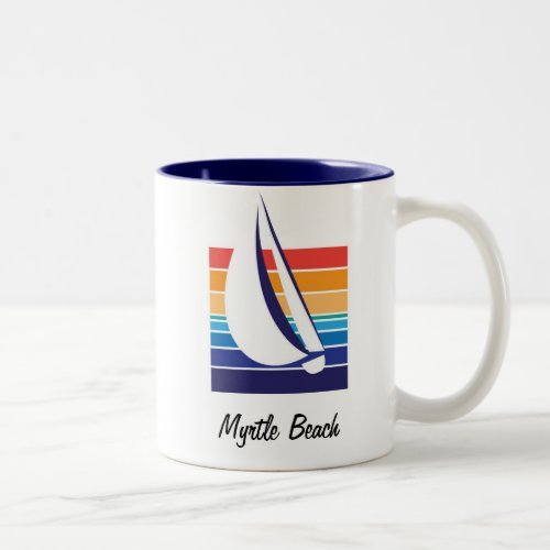 Boat Color Square_Myrtle Beach mug