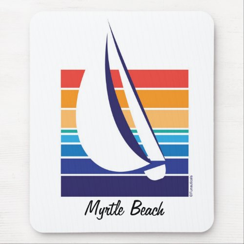 Boat Color Square_Myrtle mousepad