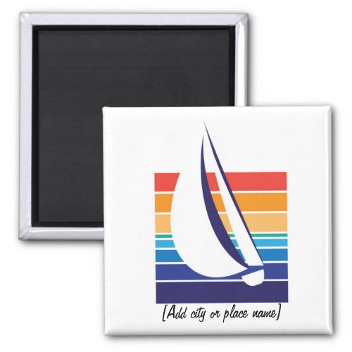 Boat Color Square_Namedrop magnet