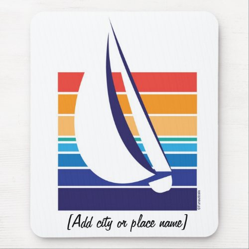 Boat Color Square_Namedrop mousepad
