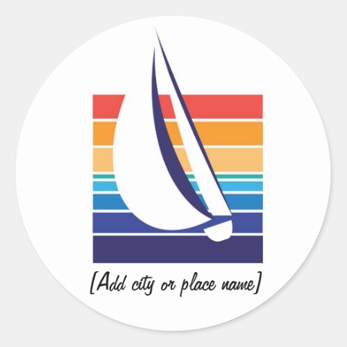 Boat Color Square_Namedrop sticker